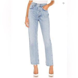 AGOLDE 90’s Loose Fit Jeans Button Fly Distressed Size 23